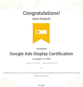 Peelechi - Google Ads Display Certificate